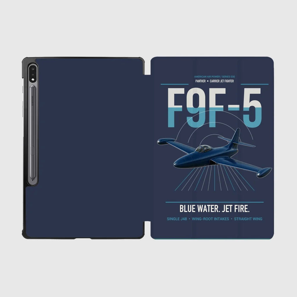F9F-5 Panther design on navy blue samsung tablet tablet case