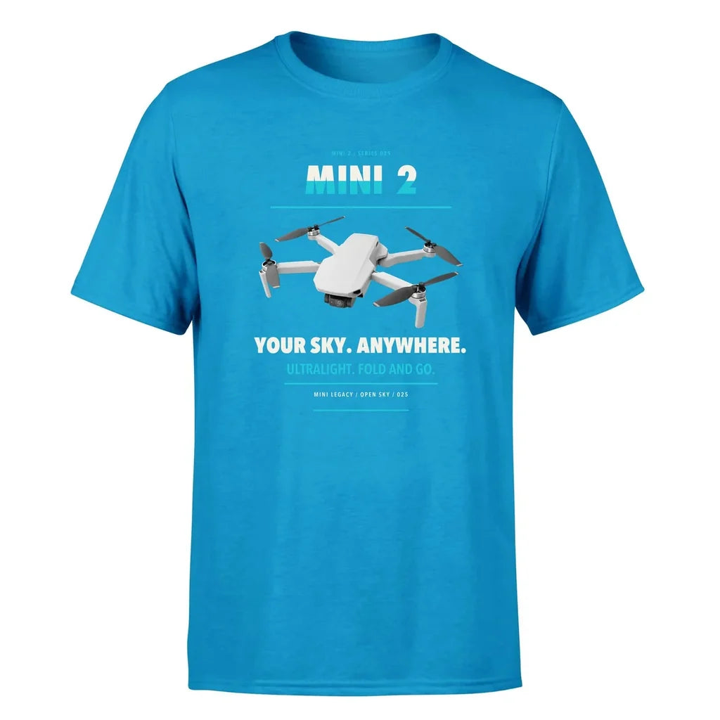 DJI Mini 2 design on turquoise single side
