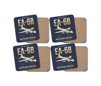 Thumbnail for EA-6B Prowler design on navy blue 4 pieces set coaster