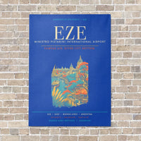 Thumbnail for Buenos Aires Ministro Pistarini International Airport EZE - Canvas Framed - Blue