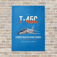 Thumbnail for T-45C Goshawk vertical canvas print - no frame - turquoise background