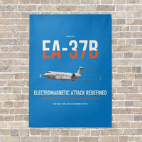 Thumbnail for EA-37B Compass Call vertical canvas print - no frame - turquoise background