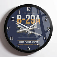 Thumbnail for B-29A Superfortress design on navy blue framed wall clock