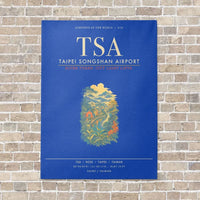 Thumbnail for Taipei Songshan Airport TSA - Canvas Framed - Blue