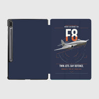 Thumbnail for Gloster Meteor F8 design on navy blue samsung tablet tablet case