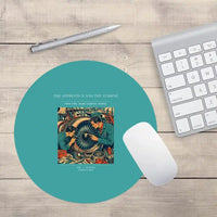 Thumbnail for VINTAGE G4470 - The Apprentice And The Turbine - Designed Mouse Pads design on turquoise round
