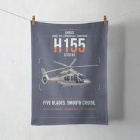 Thumbnail for Airbus H155 EC155 B1 design on navy blue towel