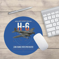 Thumbnail for Heinkel He 111H-6 design on blue round mouse pad