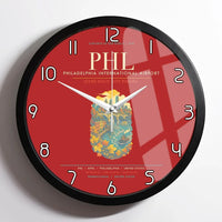 Thumbnail for Philadelphia International Airport PHL Wall-Clock Framed - Red