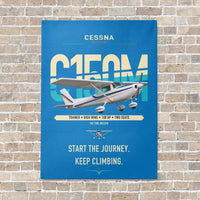 Thumbnail for Cessna 150M vertical canvas print - no frame - turquoise background