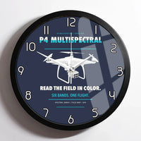 Thumbnail for DJI P4 Multispectral design on navy blue framed wall clock