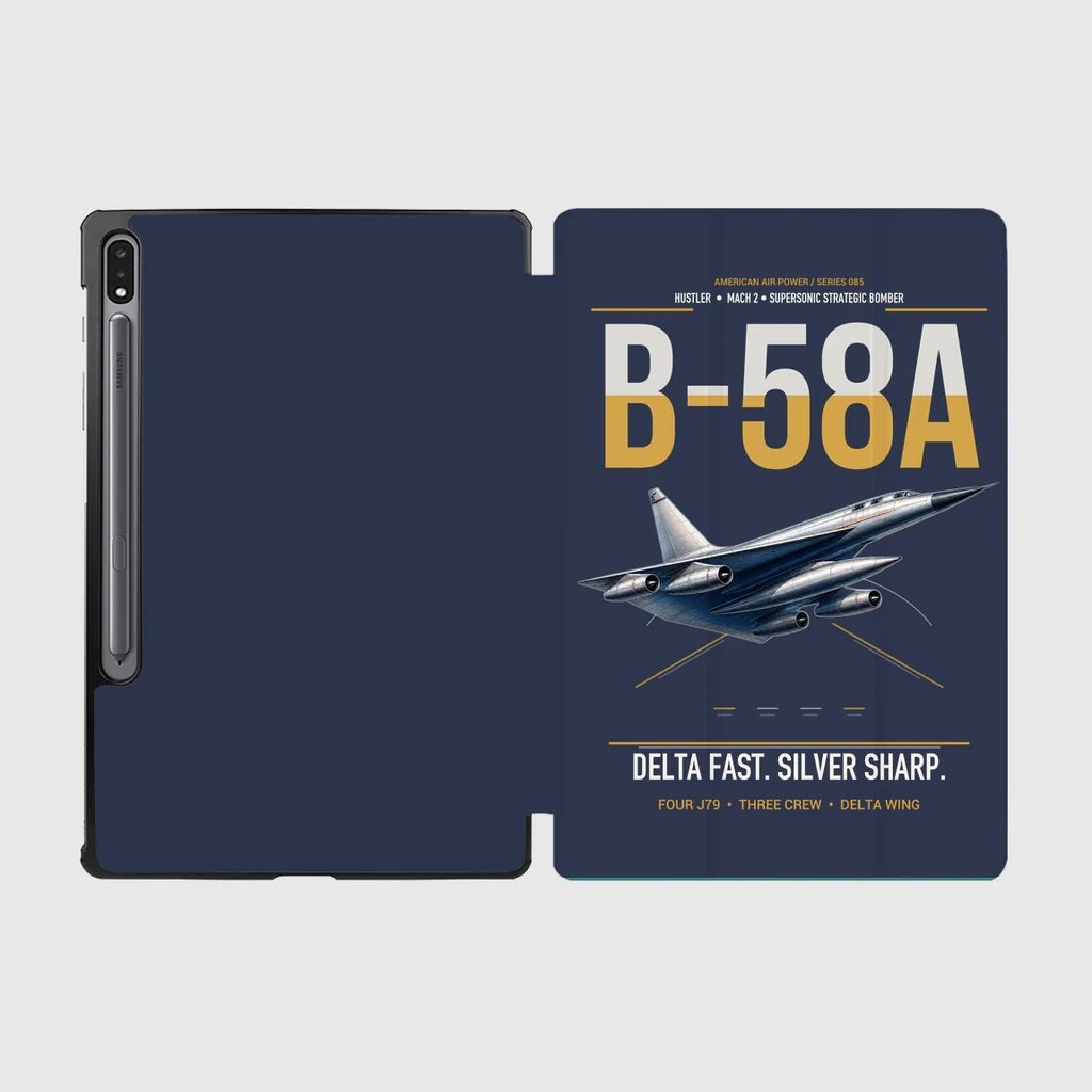 B-58A Hustler design on navy blue samsung tablet tablet case