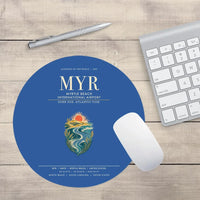 Thumbnail for Myrtle Beach International Airport (MYR) design on blue round mouse pad