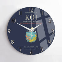 Thumbnail for Kagoshima Airport KOJ Wall-Clock No-Frame - Navy Blue