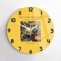 Thumbnail for VINTAGE G4184 - The Galley Breakfast - Designed Wall Clocks design on yellow no-frame