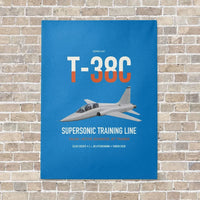 Thumbnail for T-38C Talon vertical canvas print - no frame - turquoise background