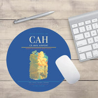 Thumbnail for Cà Mau Airport (CAH) design on blue round mouse pad