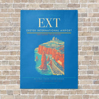 Thumbnail for Exeter International Airport EXT vertical canvas print - no frame - turquoise background