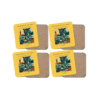 Thumbnail for The Morning Oil Drip - Designed Coasters design on yellow 4-pieces-set