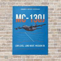 Thumbnail for MC-130J COMMANDO II vertical canvas print - no frame - turquoise background