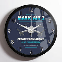 Thumbnail for DJI Mavic Air 2 design on navy blue framed wall clock