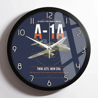 Thumbnail for Messerschmitt Me 262A-1a design on navy blue framed wall clock