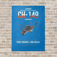 Thumbnail for Leonardo CH-149 Cormorant vertical canvas print - no frame - turquoise background