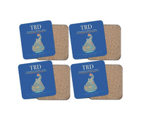 Thumbnail for Trondheim Airport Vrnes TRD Coaster 4-Pieces-Set - Blue