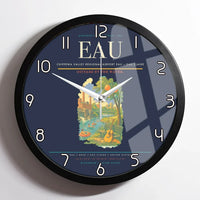 Thumbnail for Chippewa Valley Regional Airport (EAU) design on navy blue framed wall clock