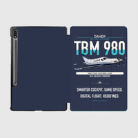 Thumbnail for Daher TBM 980 design on navy blue samsung tablet tablet case