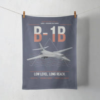 Thumbnail for B-1B Lancer design on navy blue towel