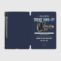 Thumbnail for TRENT XWB-97 design on navy blue samsung tablet tablet case
