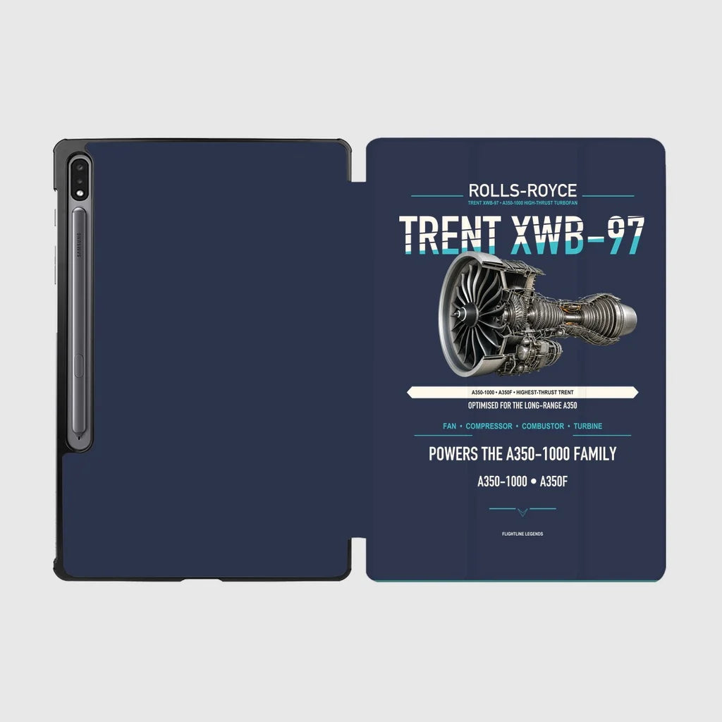 TRENT XWB-97 design on navy blue samsung tablet tablet case