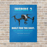 Thumbnail for DJI Inspire 2 vertical canvas print - no frame - turquoise background