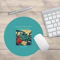 Thumbnail for VINTAGE G4363 - The Cliff Nest Survey - Designed Mouse Pads design on turquoise round