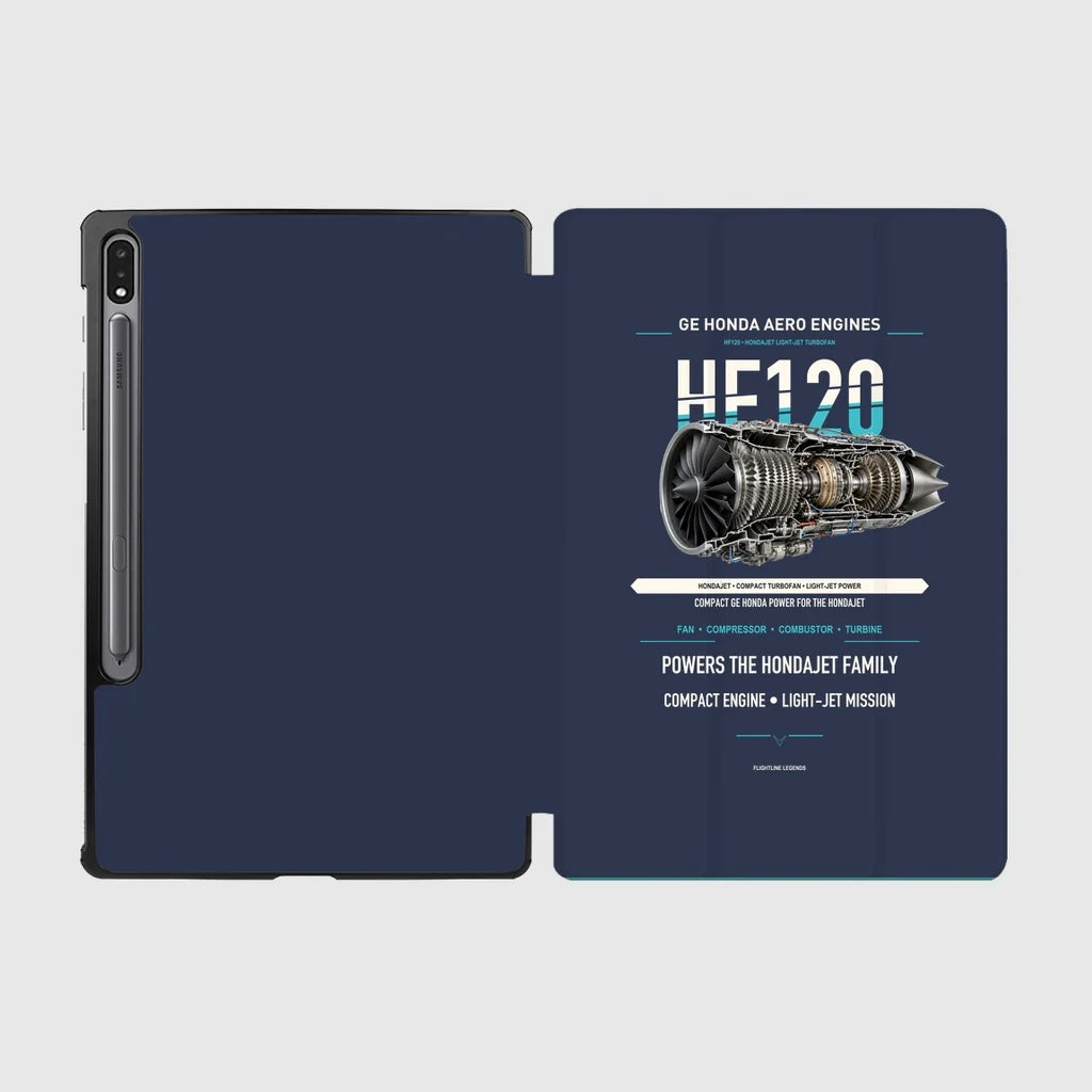 HF120 design on navy blue samsung tablet tablet case