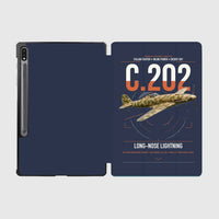 Thumbnail for Macchi C.202 Folgore design on navy blue samsung tablet tablet case