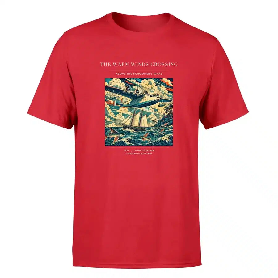 VINTAGE G4067 - The Warm Winds Crossing - Premium T-Shirt design on red premium t shirt