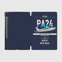 Thumbnail for Piper PA-24-250 Comanche 250 design on navy blue samsung tablet tablet case