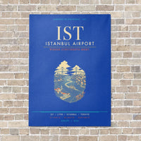 Thumbnail for Istanbul Airport IST - Canvas Framed - Blue