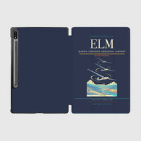 Thumbnail for Elmira Corning Regional Airport (ELM) design on navy blue samsung tablet tablet case