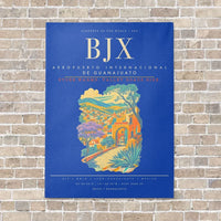 Thumbnail for Aeropuerto Internacional de Guanajuato BJX - Canvas Framed - Blue