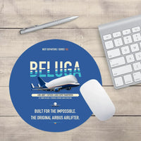 Thumbnail for Airbus A300-600ST BelugaST design on blue round mouse pad