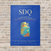 Thumbnail for Las Americas International Airport SDQ - Canvas Framed - Blue