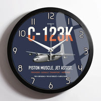 Thumbnail for C-123K Provider design on navy blue framed wall clock