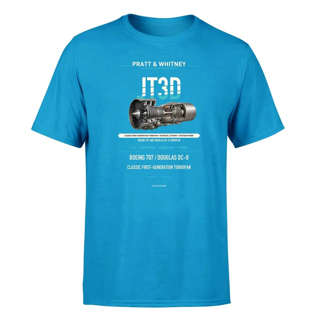 JT3D design on turquoise single side