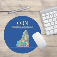 Thumbnail for Ahmed Ben Bella Airport (ORN) design on blue round mouse pad