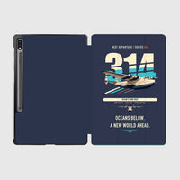 Thumbnail for Boeing 314 Clipper design on navy blue samsung tablet tablet case