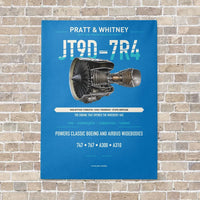Thumbnail for JT9D-7R4 vertical canvas print - no frame - turquoise background