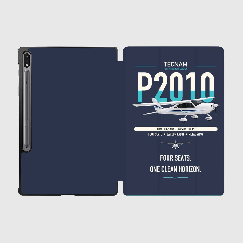 Tecnam P2010 design on navy blue samsung tablet tablet case